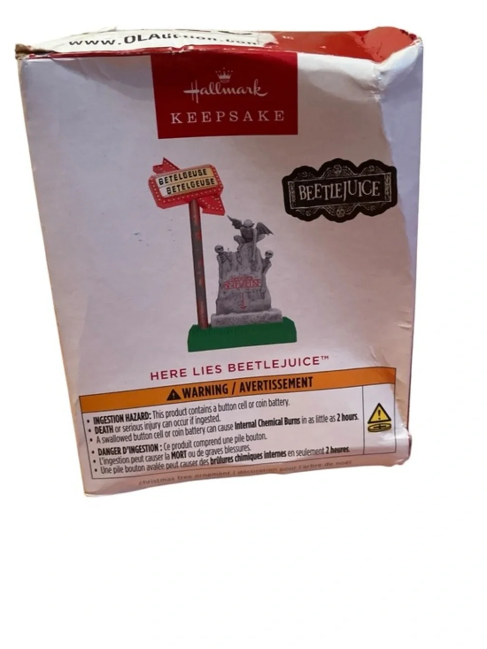 Hallmark Keepsake 2025 Here Lies Beetlejuice Christmas Ornament Magic Light